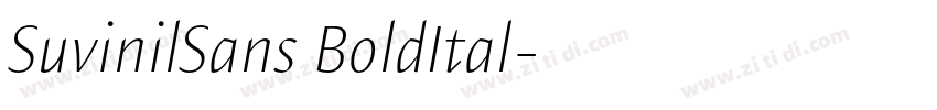 SuvinilSans BoldItal字体转换